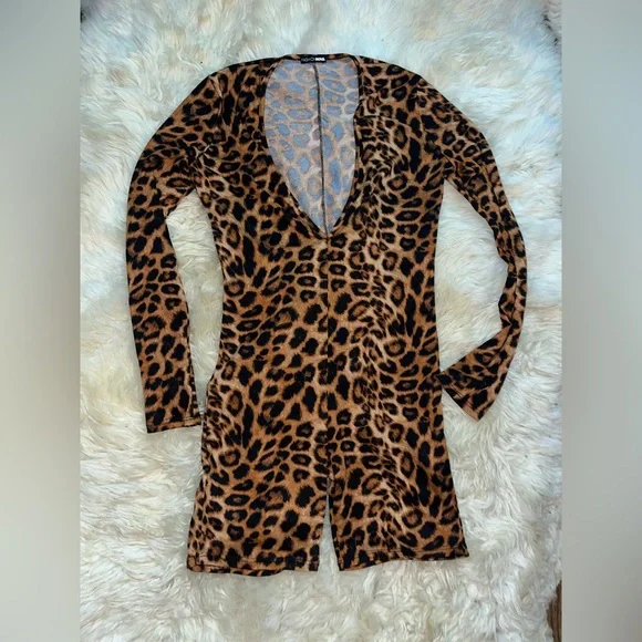 Fashion Nova Pants Jumpsuits Fashion Nova Leopard Print Long